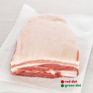 Raw Pork Belly With Skin Local 4-5kg Whole - reddotgreendot