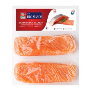 Big Sams Salmon Skin On Double Portions 250g