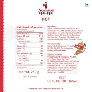 Nandos Peri Peri Sauce Hot 250g - Image 4