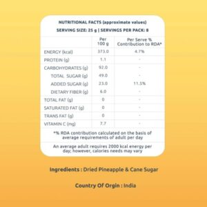 Farmley Dried Pineapple Bites 200g - Image 3